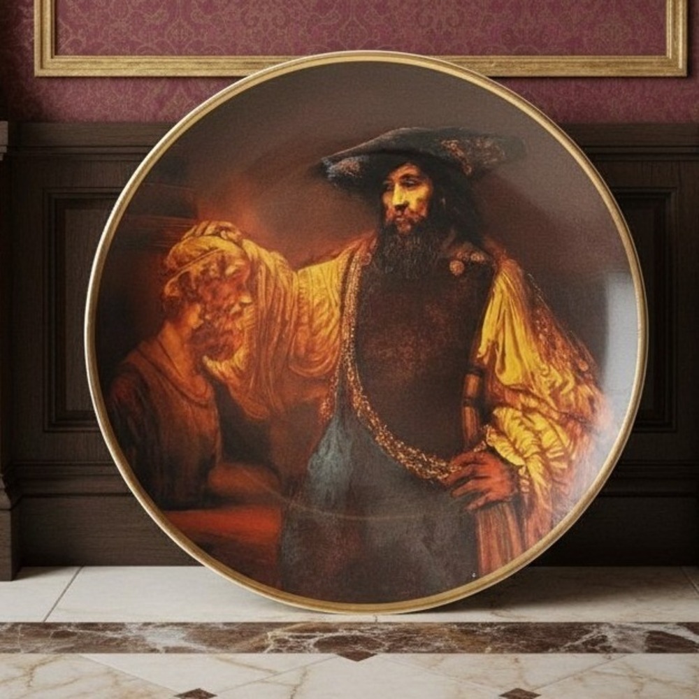 Rembrandt's Aristotle Contemplating the Bust of Homer Collectible Plate Kingford